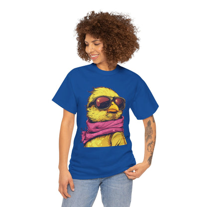 Chic Cool Chick T-Shirt, Unisex Heavy Tee, Funny Animal Tee, Trend Chick Graphic T-Shirt Gift