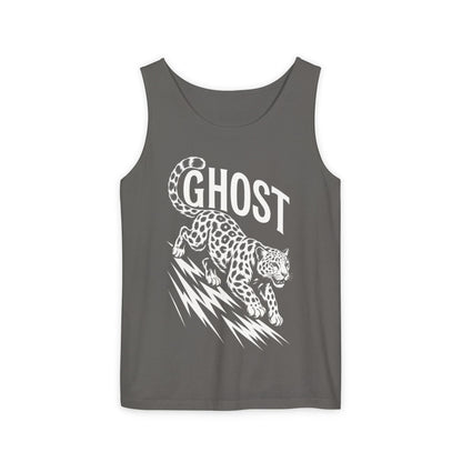 Ghost Leopard Mens Tank Top, Cool Graphic Shirt for Summer, Beach Days, Festivals, Gifts, Casual Wear