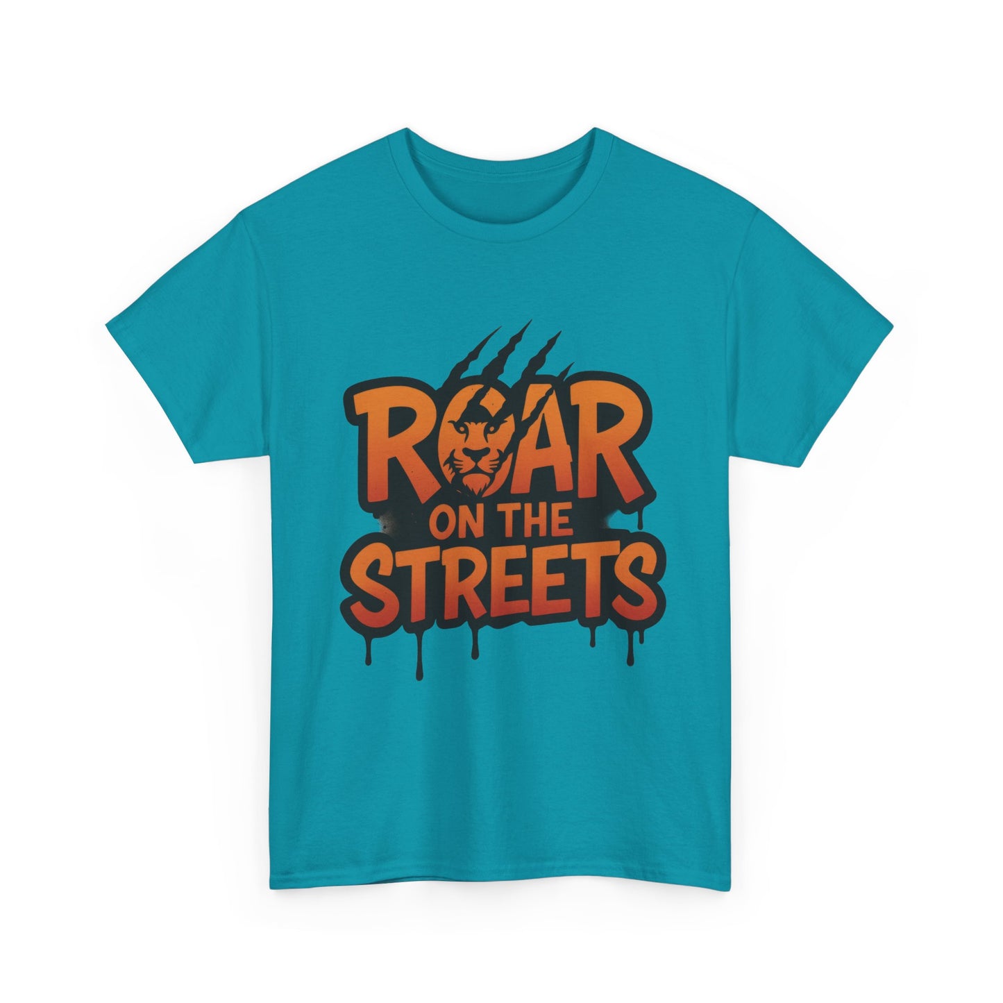 Roar on the Streets Lion Graphic Mens Urban T-Shirt, Lion Shirt