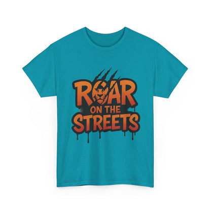 Roar on the Streets Lion Graphic Mens Urban T-Shirt, Lion Shirt