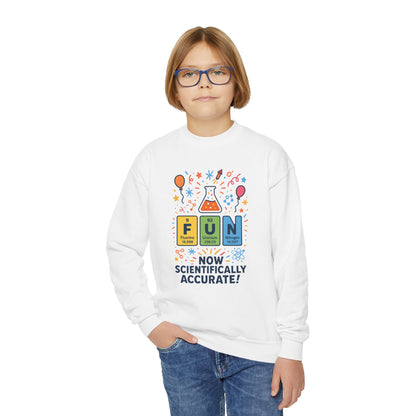 Youth Science Fun Sweatshirt, Perfect for STEM Lovers, Birthday Gift, Cozy Classroom Wear, Youth Crewneck