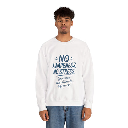 Funny Mens Mindful Crewneck Sweatshirt, Cozy Sweatshirt, Awareness Sweatshirt, Casual Style Gift, Perfect for Self-Care Days