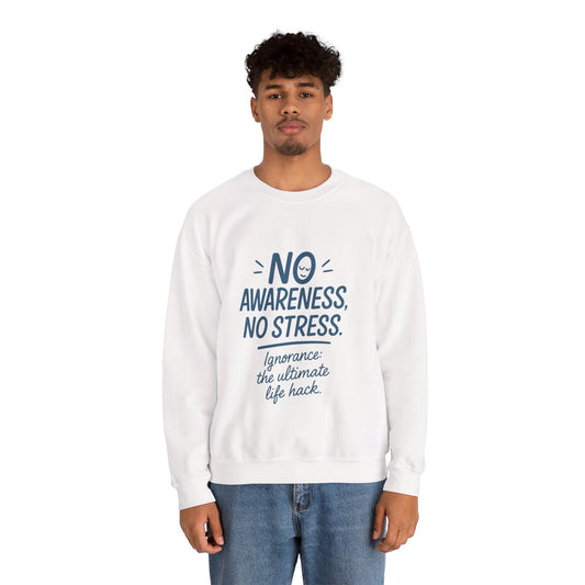 Funny Mens Mindful Crewneck Sweatshirt, Cozy Sweatshirt, Awareness Sweatshirt, Casual Style Gift, Perfect for Self-Care Days