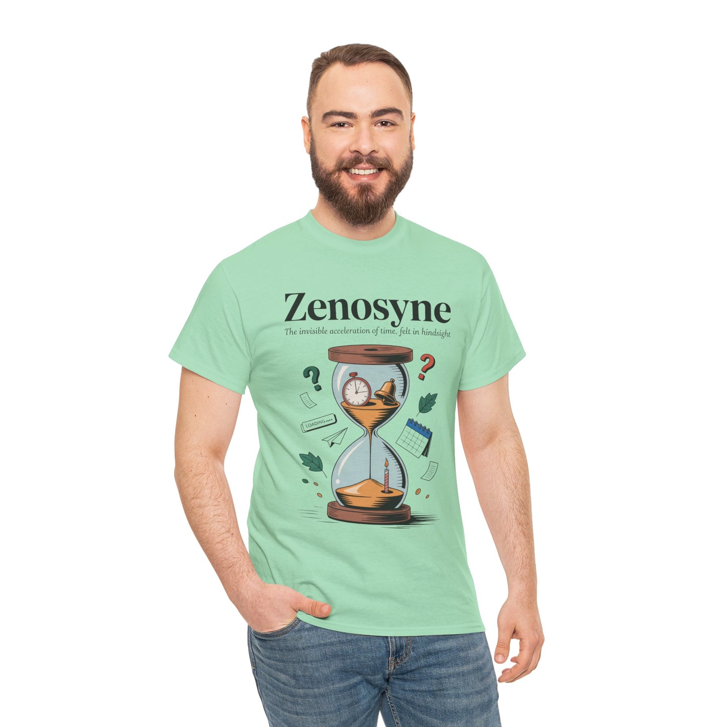 Zenosyne Unisex Heavy Cotton Tee, Aesthetic Word Tee, existential tee, Emotional Word Tee, Moody Graphic Tee, Philosophical Tee