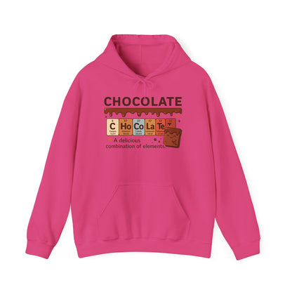 Chocolate Lover's Comfort Hoodie, Perfect Gift for Chemistry Lovers, Casual Wear, Sweet Treats Enthusiasts, Birthdays, Chemistry Students