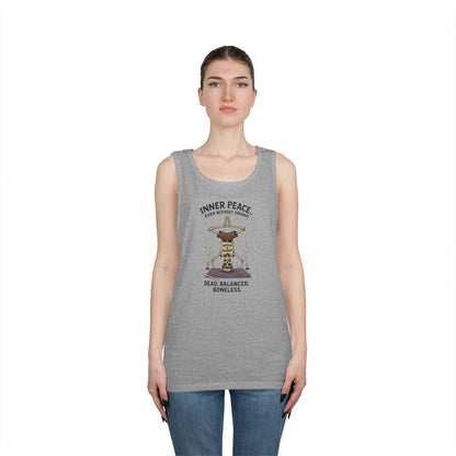 Inner Peace Skeleton Yoga Unisex Tank Top, Dark Humor Meditation Tee, Gift for Mindfulness Lovers, Yoga Shirt, Peaceful Vibes