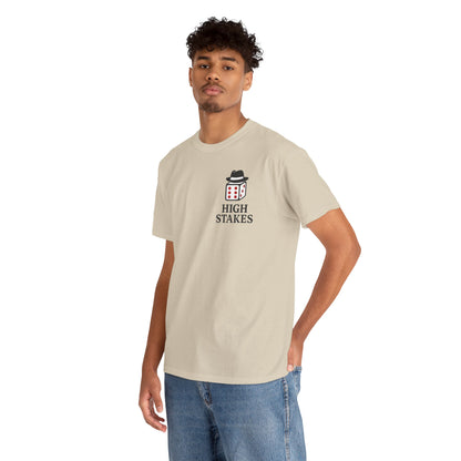 Mens Front Back print tee, Gambling Shirt, Casino Style Tee, Poker Lover Gift, Gaming Apparel, Slot Machine Graphic, Gambling Gift