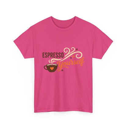 Espresso Yourself Coffee Lover Womens T-Shirt, Funny Barista Graphic Tee Gift