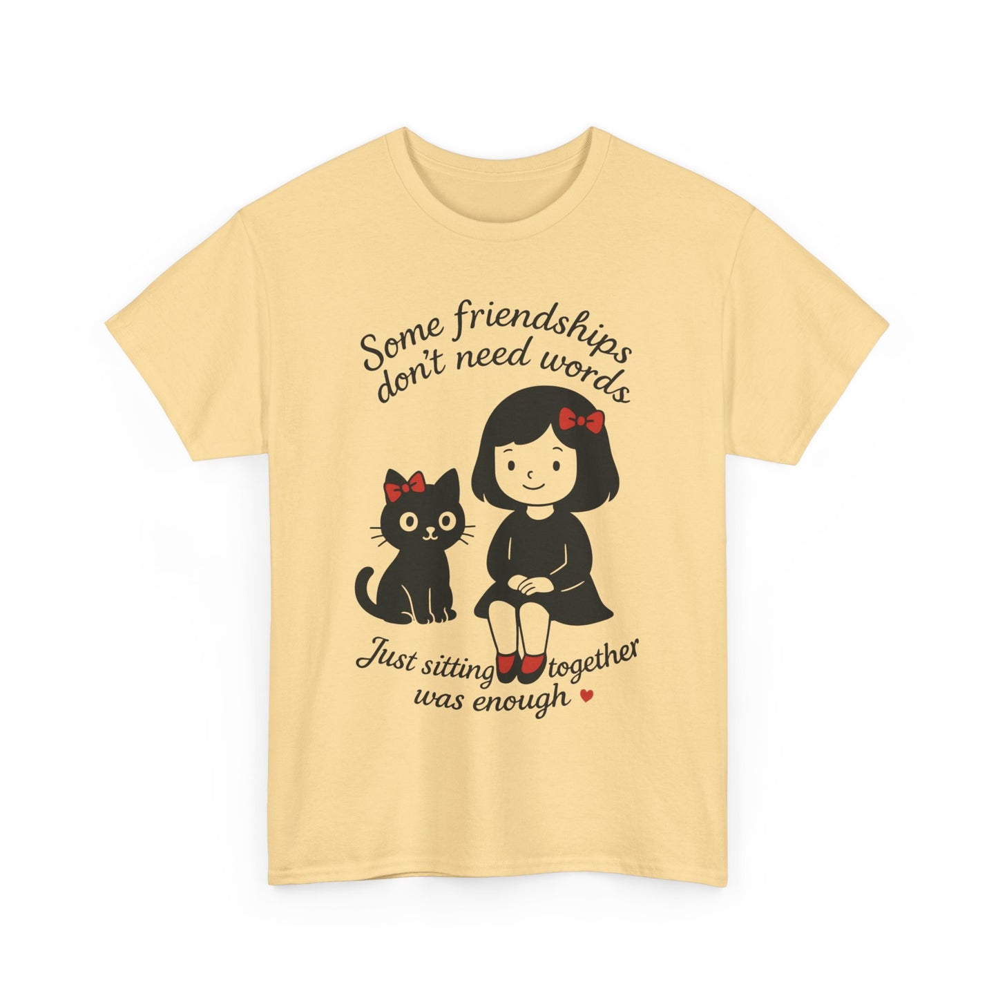 Cute Cat & Girl Graphic Tee, Playful Gift for Cat Lovers, Cat and Girl Design, Gift for Cat Owners, Women's Cotton T-Shirt