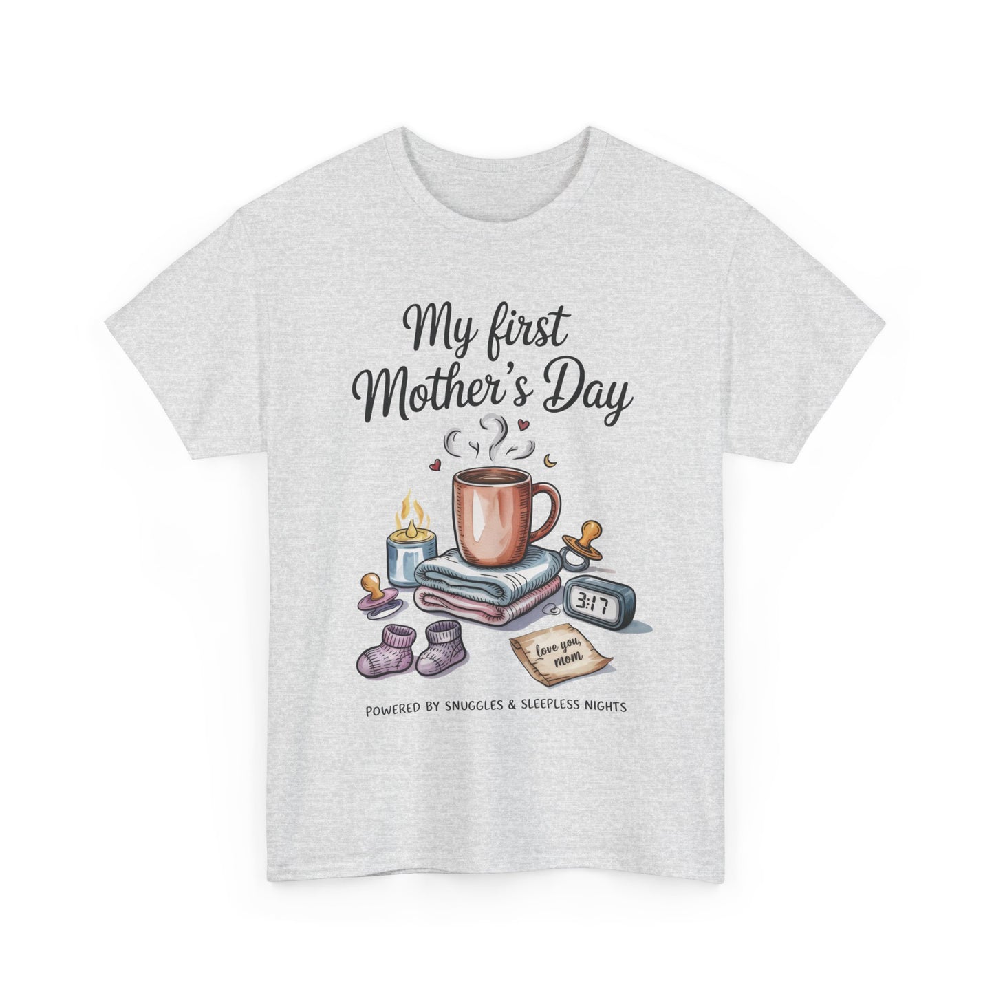 My First Mother's Day Tee, Gift for New Moms, Cute Mother's Day Shirt, Snuggle-Inspired Apparel, Baby Shower Tee