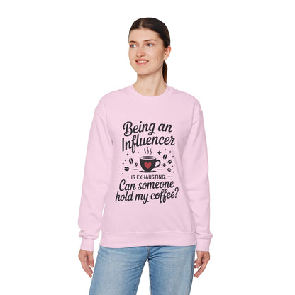Social Media Humor Womens Sweatshirt, Funny Influencer Sweatshirt, instagram girl top, tiktok fashion, Perfect for Coffee Lovers