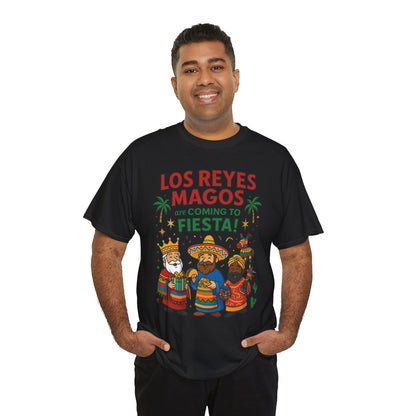 Los Reyes Magos Are Coming to Fiesta!, Funny Three Kings Day Shirt, Día de los Reyes Magos T-Shirt for Christmas Fiesta Lovers