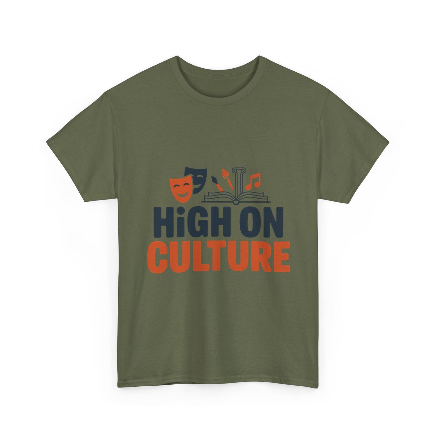 High on Culture Mens T-Shirt, Funny Cultural Graphic Tee, Art Humor