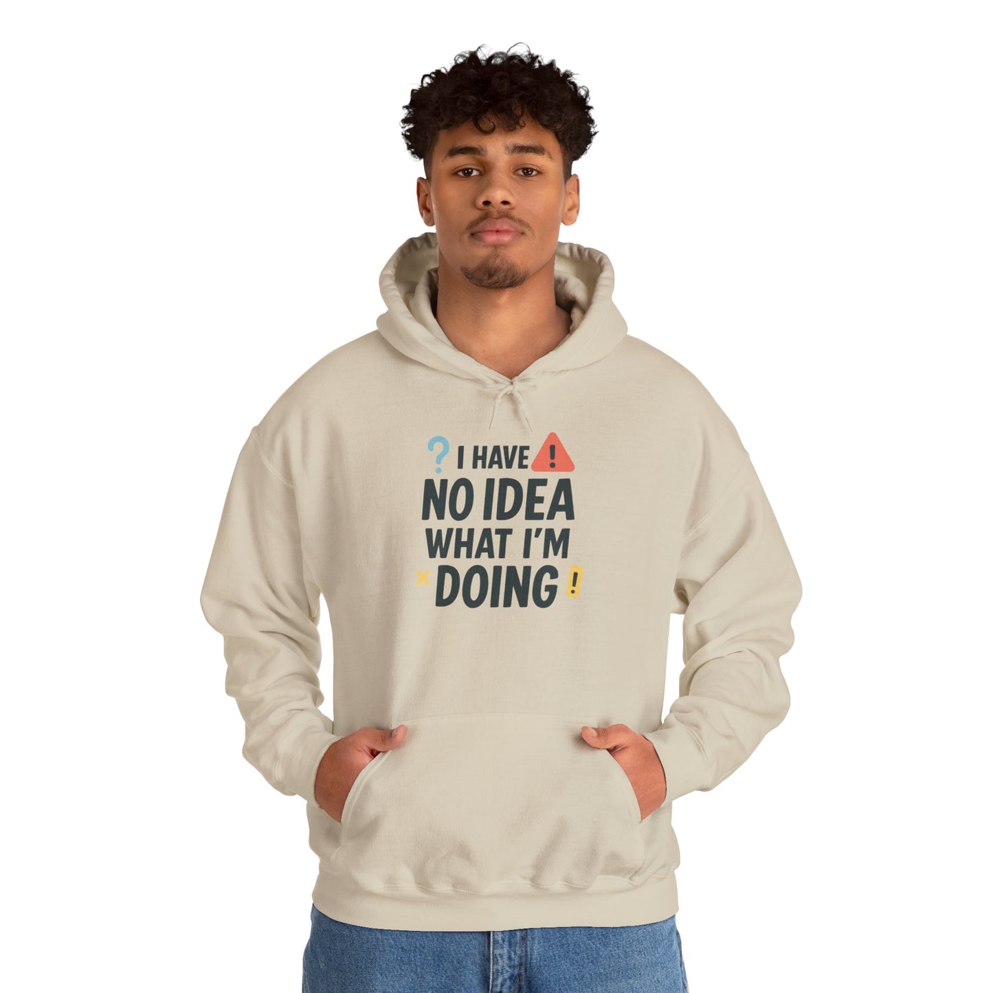 Funny Mens Hoodie, I Have No Idea What Im Doing, Chaos Energy Sweatshirt for Him, Funny Quote Hoodie