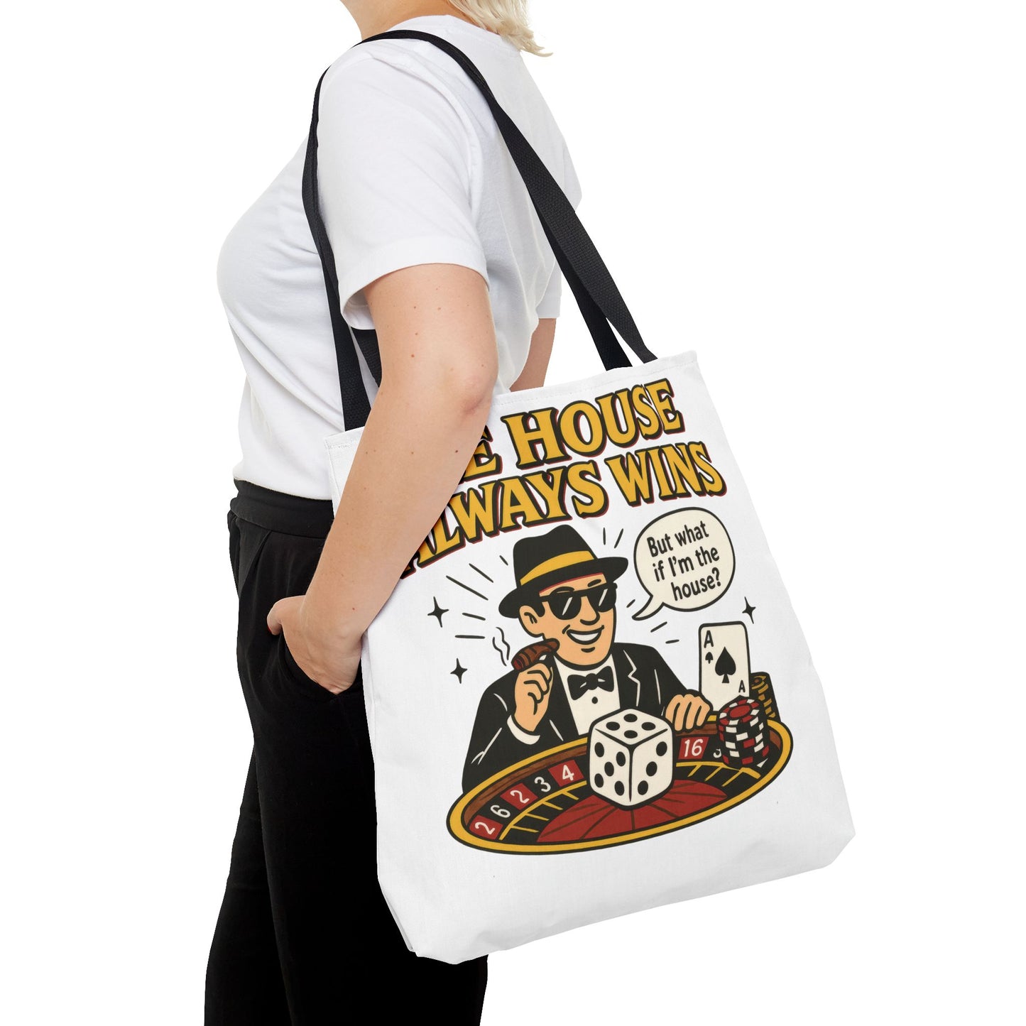 Casino Vibes Tote Bag, Fun Gift for Gamblers, Everyday Use, Travel Accessory, Stylish Shopping Bag, Unique Gambling Merch