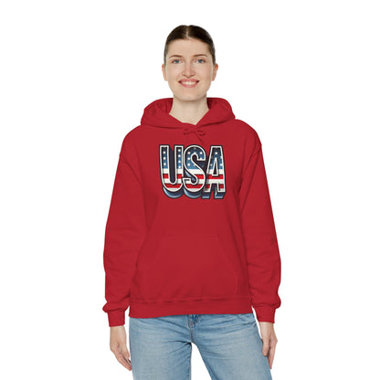 USA Flag Unisex Hoodie, Patriotic Sweatshirt, Independence Day Gift, American Pride Apparel, Casual Layering