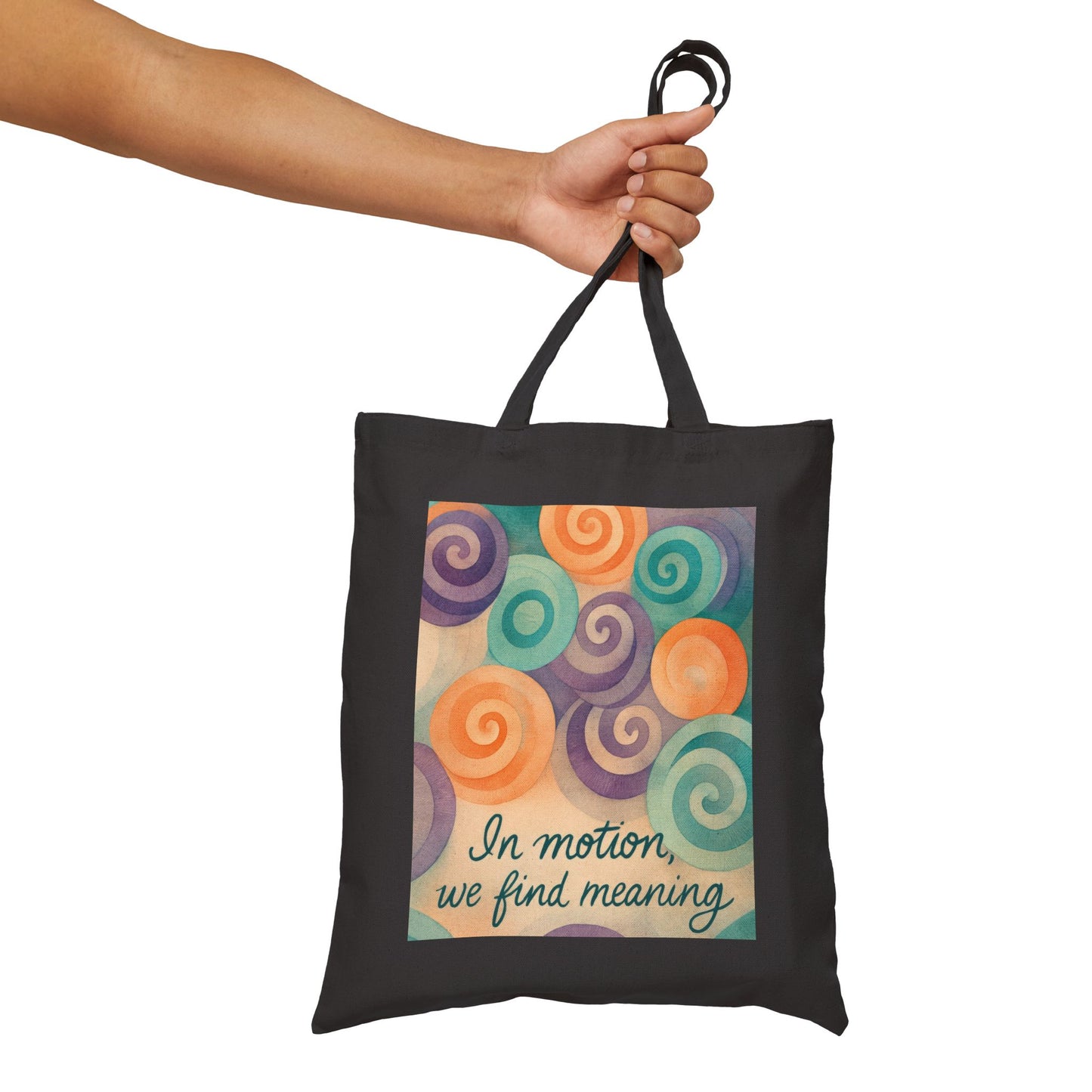 Inspirational Cotton Canvas Tote Bag, Eco-Friendly Shopping Bag, Gift for Friends, Motivational Art, Reusable Grocery Bag, Travel Companion