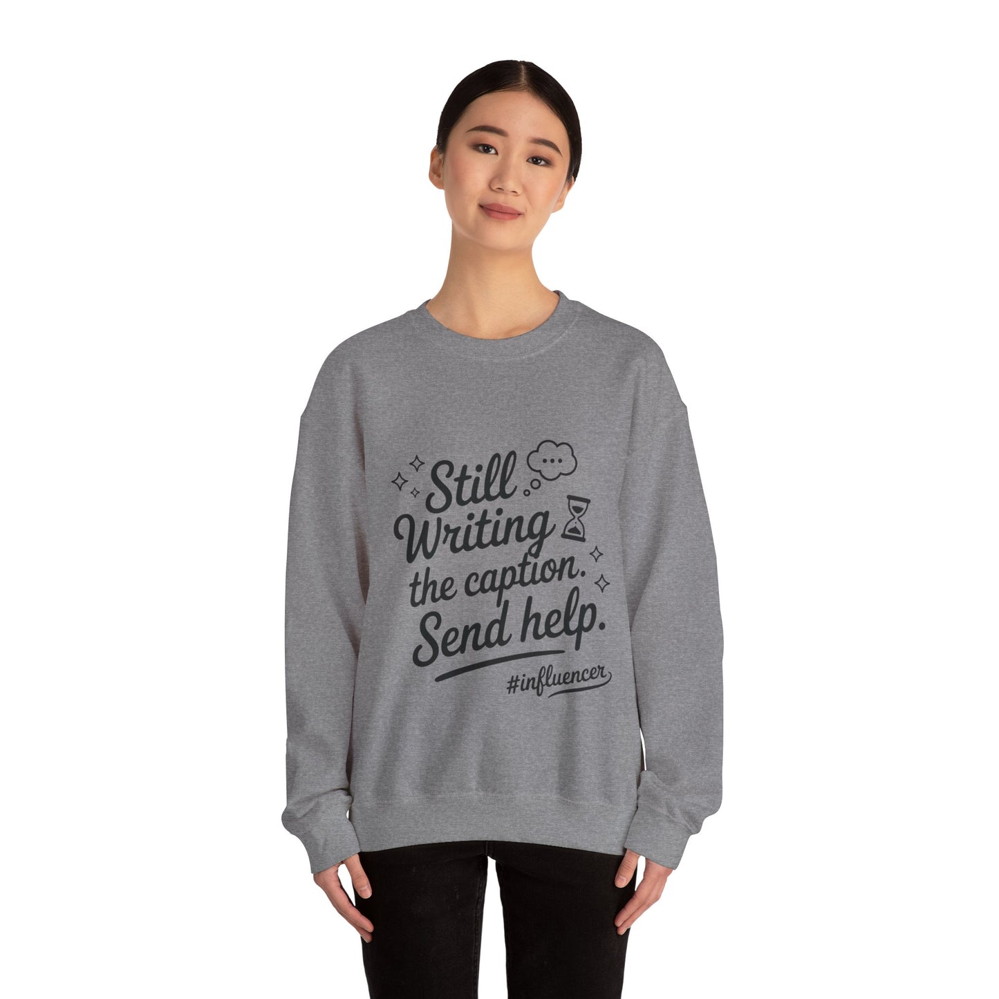 Funny Influencer Womens Sweatshirt, Cozy Oversized Crewneck, Social Media Humor Gift, Influencer Sweatshirt for Writers, social media gift