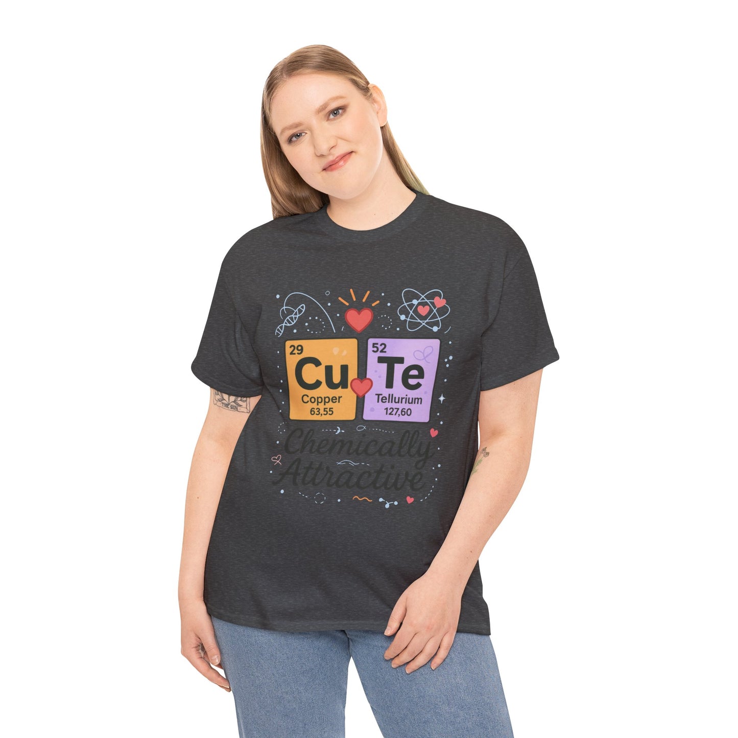 Cute Science T-Shirt for Women, Chemically Attractive Periodic Table Tee, Funny Nerdy Gift for Her, Chemistry Lover Gift, Science Apparel
