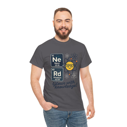 Funny Mens Nerd T-Shirt, NeRd Periodic Table Shirt, Glowing Knowledge Tee, Science Lover Gift, Chemistry Shirt, STEM Apparel, Science Tee