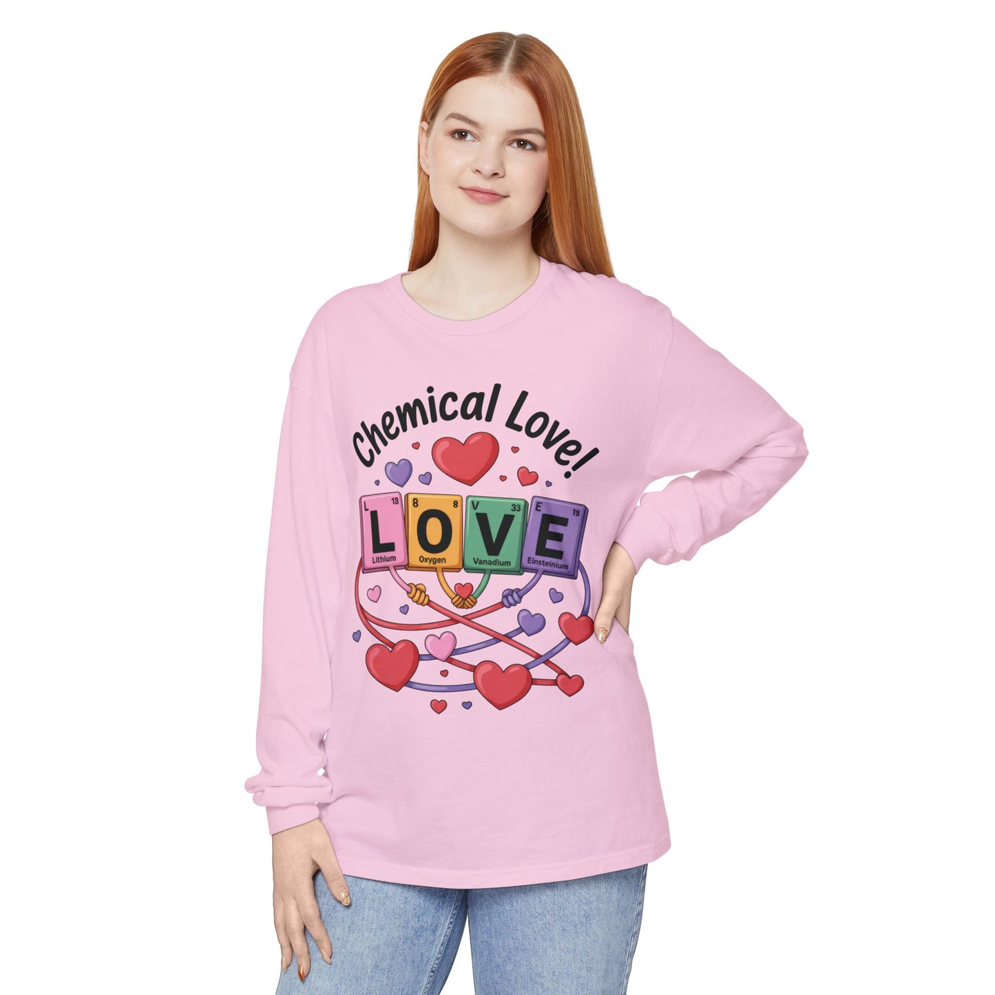 Chemical Love Long Sleeve T-Shirt Women's, Perfect Gift for Science Lovers, Valentine's Day, Chemistry Enthusiasts, Casual Wear, Cute [...]