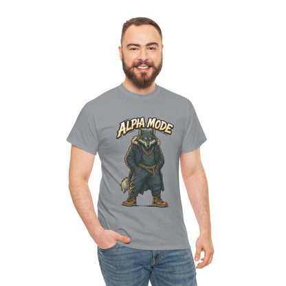 Alpha Mode Wolf Shirt, Mens Streetwear Graphic Tee, Hip Hop Wolf T-Shirt, Alpha Male Power Shirt, Cool Urban Wolf Gift, Trendy Summer Shirt