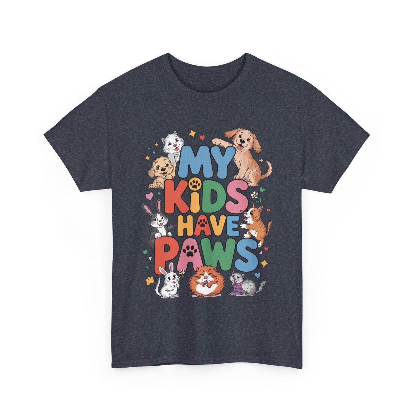 My Kids Have Paws Shirt, Cute Pet Mom Tee, Dog Cat Bunny Lover Gift, Funny Animal Parent T-Shirt, Gift for Pet Parents, Cute Pet T-Shirt