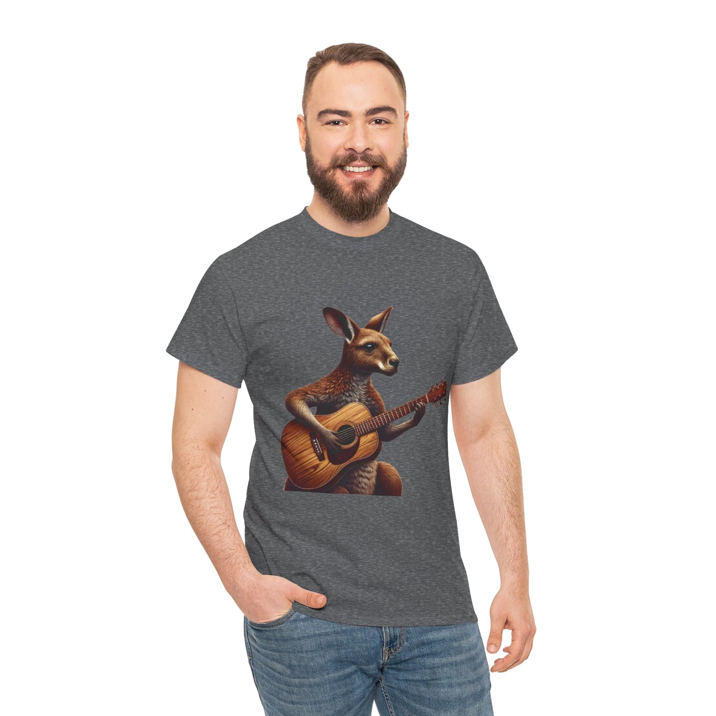Funny Kangaroo Playing Guitar T-Shirt, Cute Animal Music Lover Shirt,  Aussie Wildlife Gift Idea, Music Lovers, Animal Tee, Fun Gift