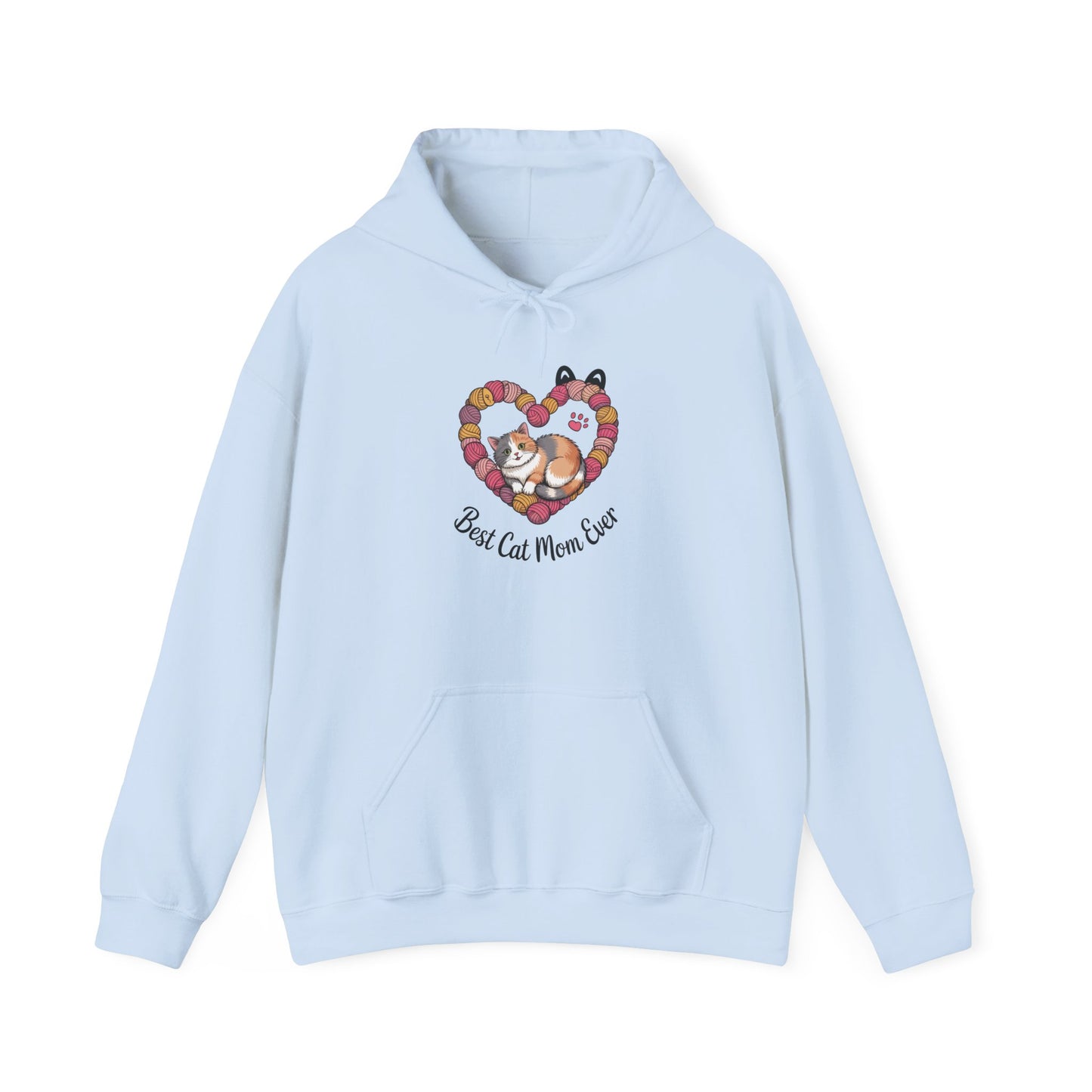 Best Cat Mom Ever Hoodie, Cozy Sweatshirt for Cat Lovers, Gift for Cat Moms, Feline Themed Apparel, Pet Lover Hoodie, Mother's Day Gift