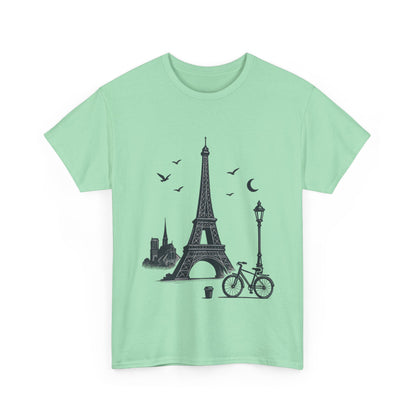 Eiffel Tower Graphic Tee, Parisian Style T-Shirt, Casual Summer Top, Travel Gift, Unisex Cotton Shirt