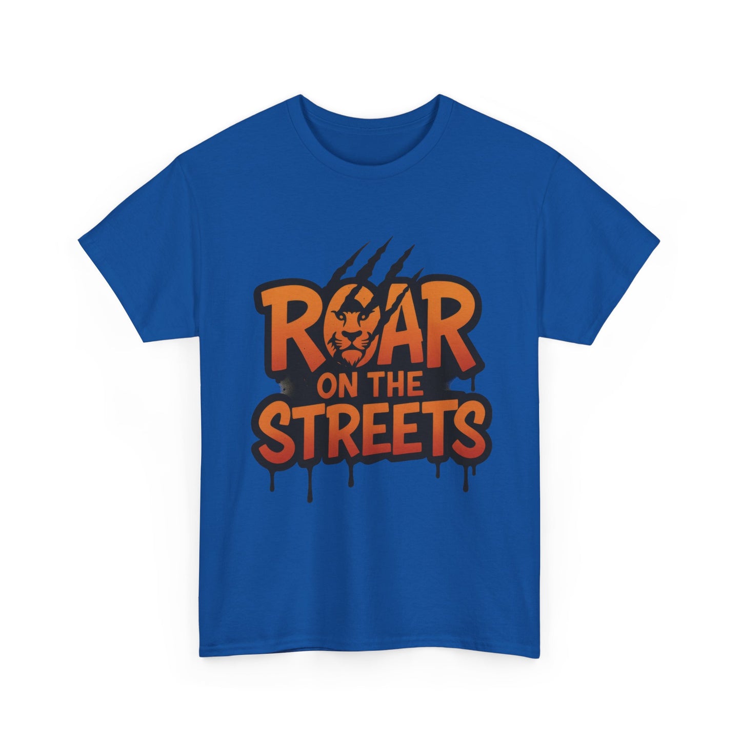 Roar on the Streets Lion Graphic Mens Urban T-Shirt, Lion Shirt