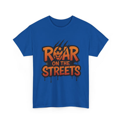 Roar on the Streets Lion Graphic Mens Urban T-Shirt, Lion Shirt
