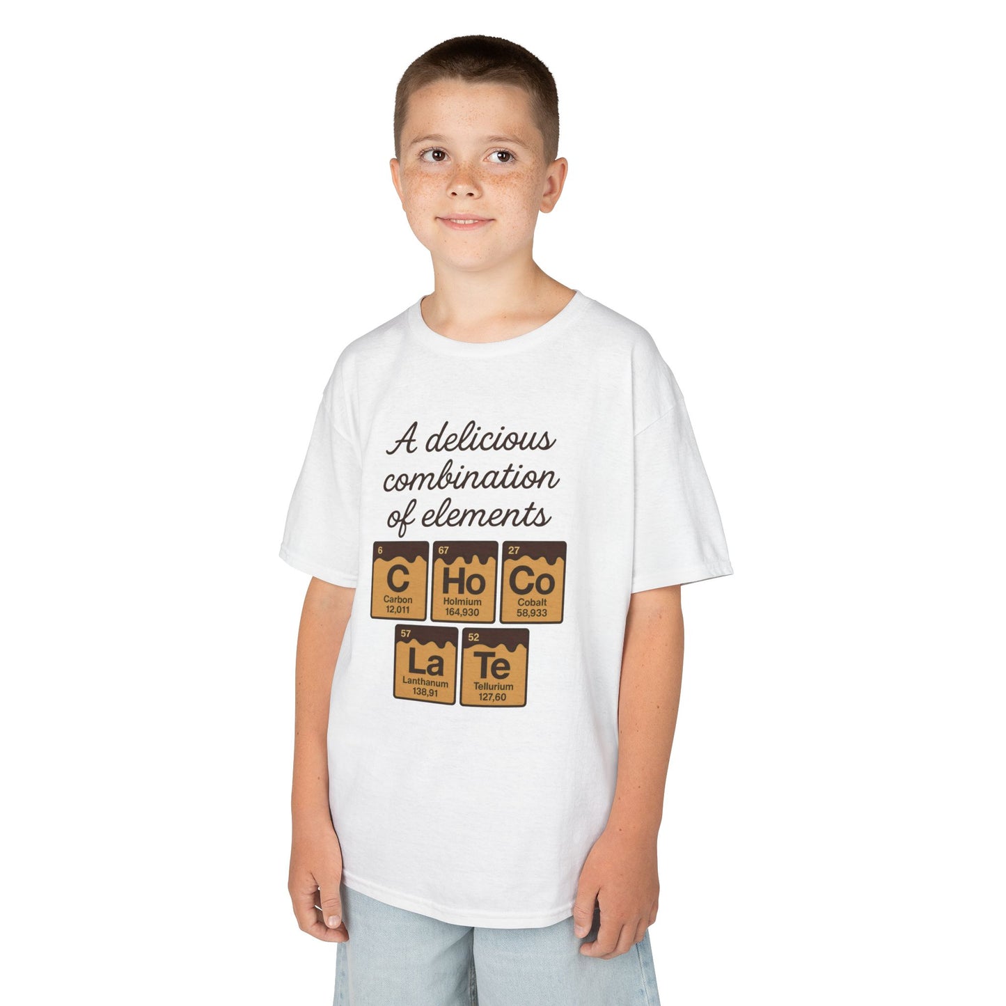 Funny Chocolate Science Young Girl T-Shirt, Choco-LaTe Element Shirt, Sweet Science Gift, Children's Gift, Birthday Party
