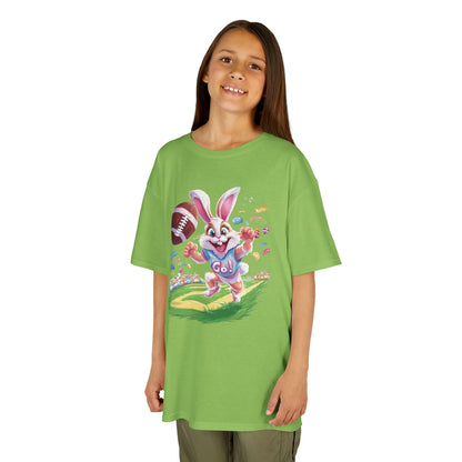 Touchdown Bunny Kids T-Shirt - Cute Easter Football Shirt for Kids, Fun Spring Outfit, Sports Bunny Tee Gift for Little Athletes Easter Gift