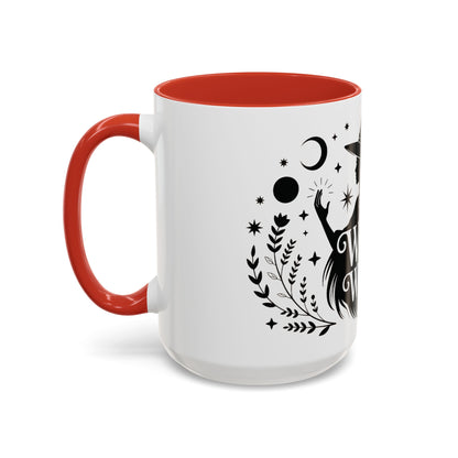 The Witch Within Mug, Minimalist Witchy Coffee Cup, Celestial Feminine Power Gift, Spiritual Boho Halloween Drinkware, Coffee Mug (11, 15oz)
