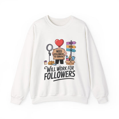 Funny Influencer Womens Sweatshirt, Social Media Sweatshirt, Humor Gifts, Crewneck for Influencers, Casual Wear, Womens Cozy Meme Top