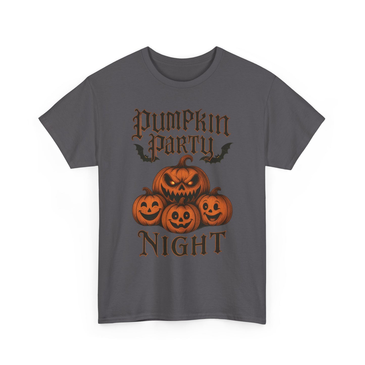 Pumpkin Party Night Shirt, Women's Halloween Gothic Pumpkin T-Shirt, Spooky Jack O Lantern Party Tee, Cute Scary Fall Shirt