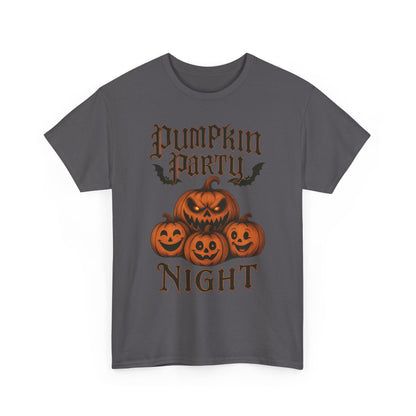 Pumpkin Party Night Shirt, Women's Halloween Gothic Pumpkin T-Shirt, Spooky Jack O Lantern Party Tee, Cute Scary Fall Shirt