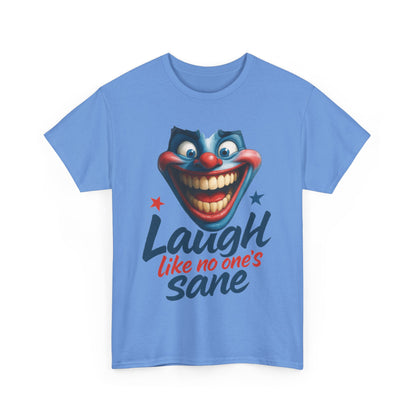 Funny Clown Face Unisex Heavy Cotton Tee, Creepy Clown Face T-Shirt, Humor T-Shirt,Clown Theme Shirt, Funny Horror Graphic Tee
