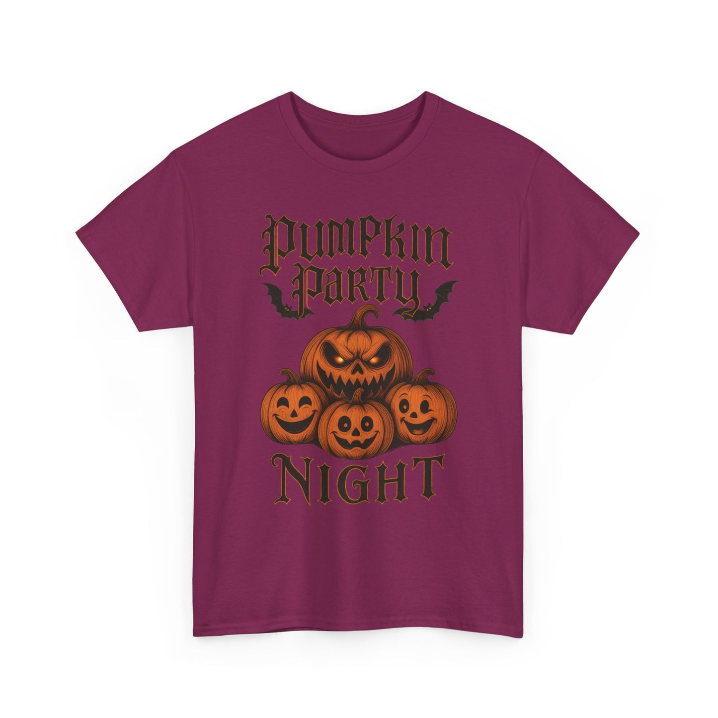 Pumpkin Party Night Shirt, Women's Halloween Gothic Pumpkin T-Shirt, Spooky Jack O Lantern Party Tee, Cute Scary Fall Shirt