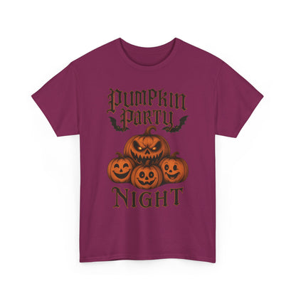Pumpkin Party Night Shirt, Women's Halloween Gothic Pumpkin T-Shirt, Spooky Jack O Lantern Party Tee, Cute Scary Fall Shirt