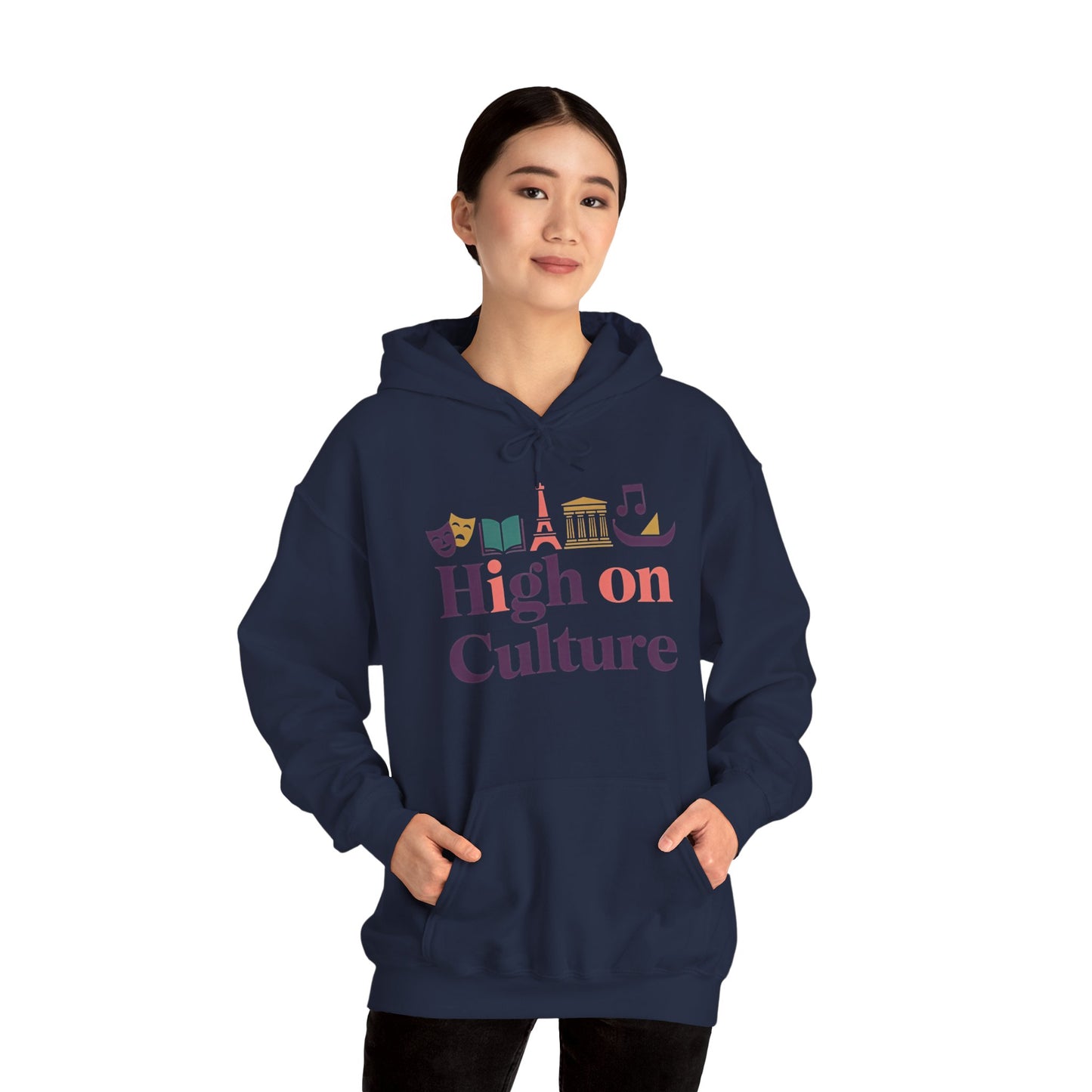 Womens Heavy Blend™ Hooded Sweatshirt, High on Culture Womens Hoodie, Cozy Cultural Graphic Hoodie