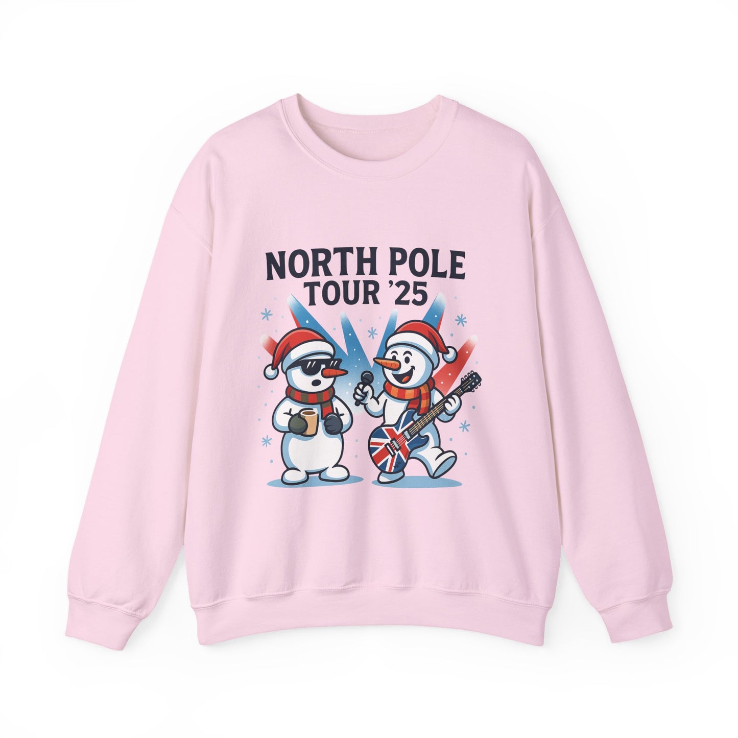 North Pole Tour 25 Women's Christmas Sweatshirt, Funny Rock Holiday Jumper