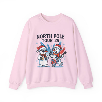 North Pole Tour 25 Women's Christmas Sweatshirt, Funny Rock Holiday Jumper