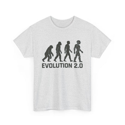 Evolution 2.0 Futuristic Robot Human Evolution T-Shirt, Cyberpunk Tech Graphic Tee for Men, Modern AI Inspired Sci-Fi Shirt