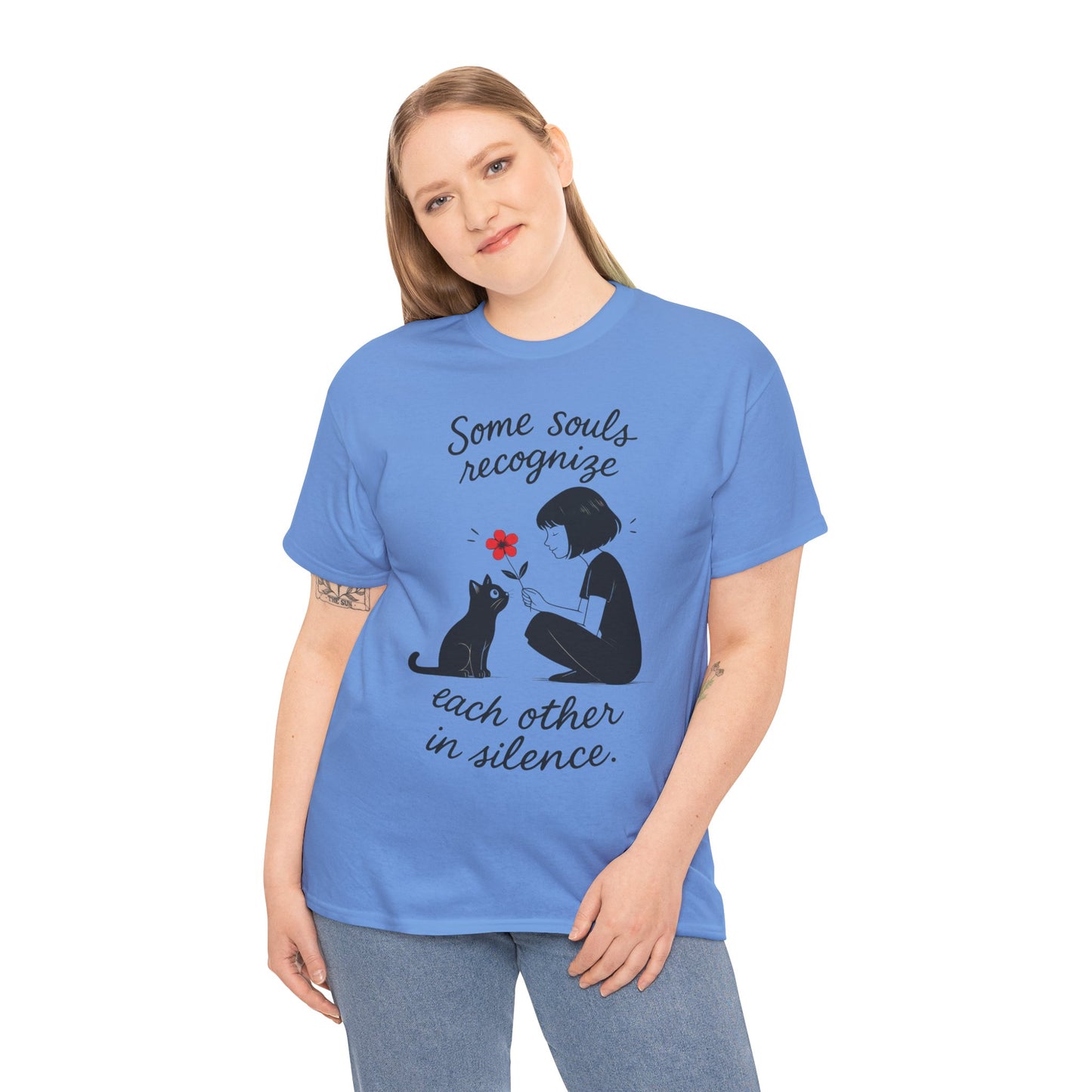 Cat Lover's Heavy Cotton Tee, Cute Cat Shirt, Pet Owner Gift, Animal Lover Apparel, Birthday Gift for Her, Women's Cotton T-Shirt, Cat Lover