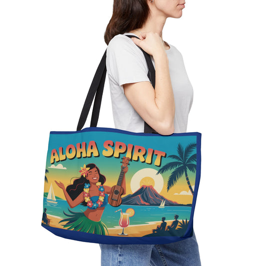 Aloha Spirit Weekender Tote Bag, Beach Bag, Travel Tote, Vacation Accessory, Summer Bag, Hawaii Inspired