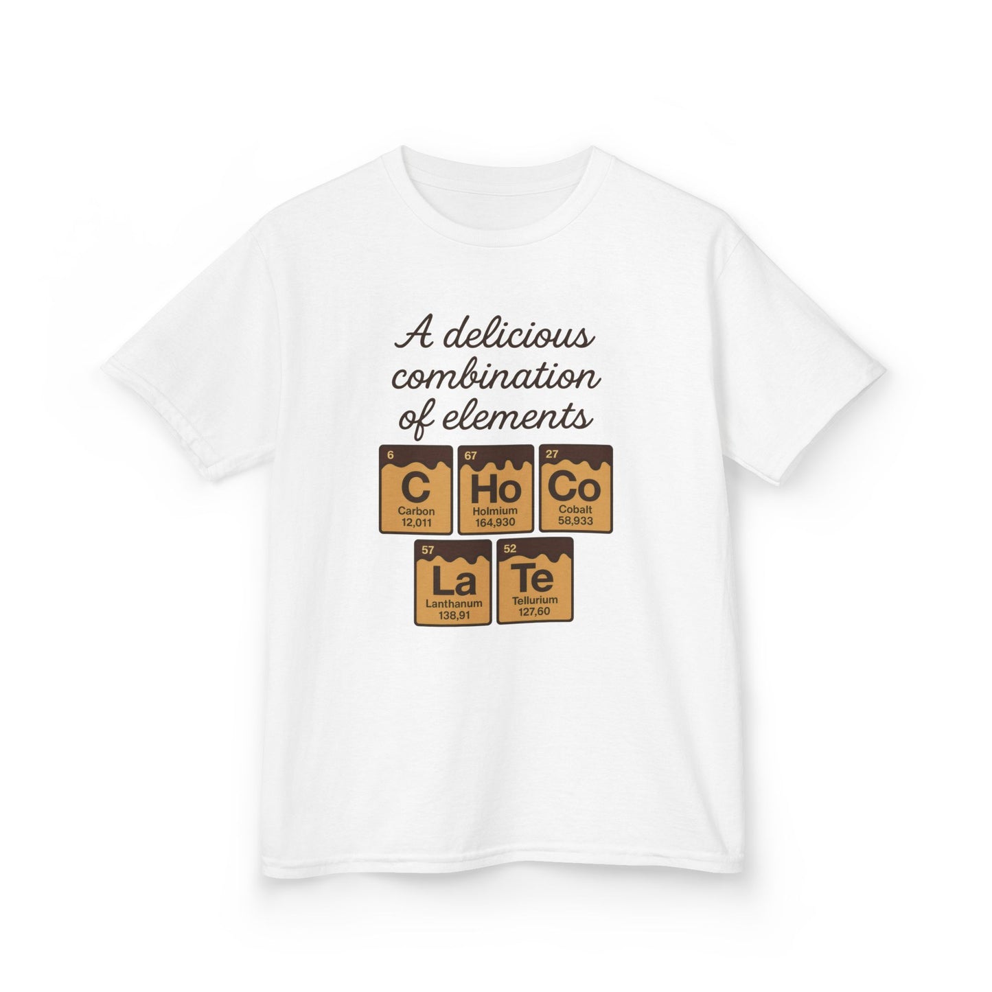 Funny Chocolate Science Young Girl T-Shirt, Choco-LaTe Element Shirt, Sweet Science Gift, Children's Gift, Birthday Party
