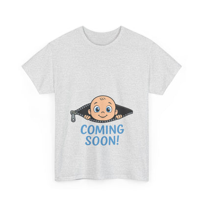 Coming Soon Maternity T-Shirt, Cute Baby Boy Pregnancy Announcement Shirt, Funny Expecting Mom Gift, Gender Reveal Tee, Baby Shower Top