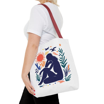 Boho Art Tote Bag, Versatile Eco-Friendly Carryall, Gift for Her, Summer Outing, Beach Bag, Reusable Shopping Tote